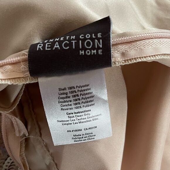 Kenneth Cole Reaction Home Rose Gold Sequin Pillow Covers, Set of 2 | SZ 15 x 15 - Picture 7 of 11